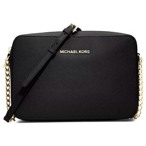 (NWT) Michael Kors Leather Jet Set East West Crossbody